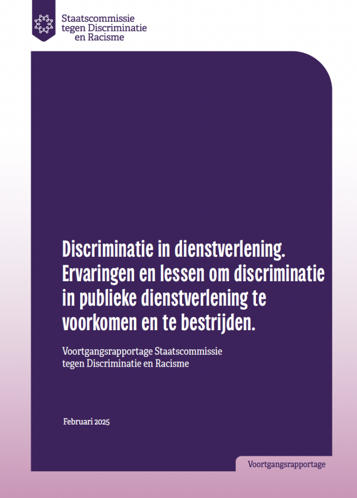 Titel: Discriminatie in dienstverlening. Ervaringen en lessen om discriminatie in publieke dienstverlening te voorkomen en te bestrijden.